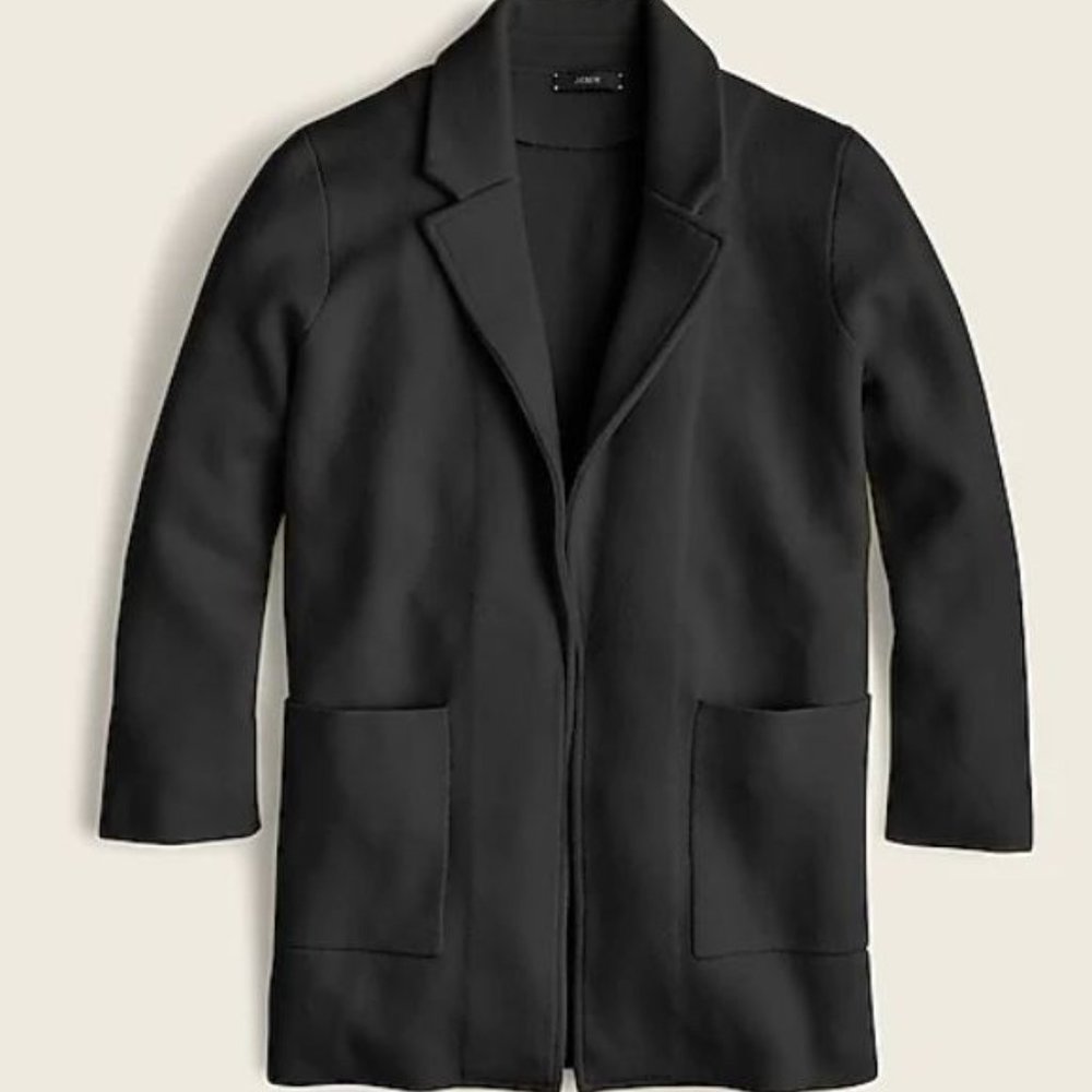 Sophie black open-front sweater-blazer